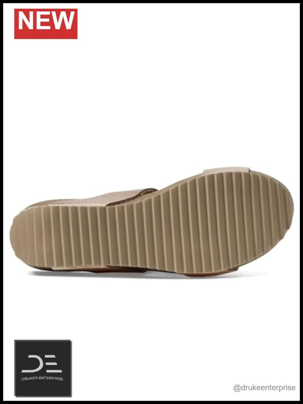 Wedge Sandals Slip-On Hook-and-Loop Strap Cushioned Footbed Leather